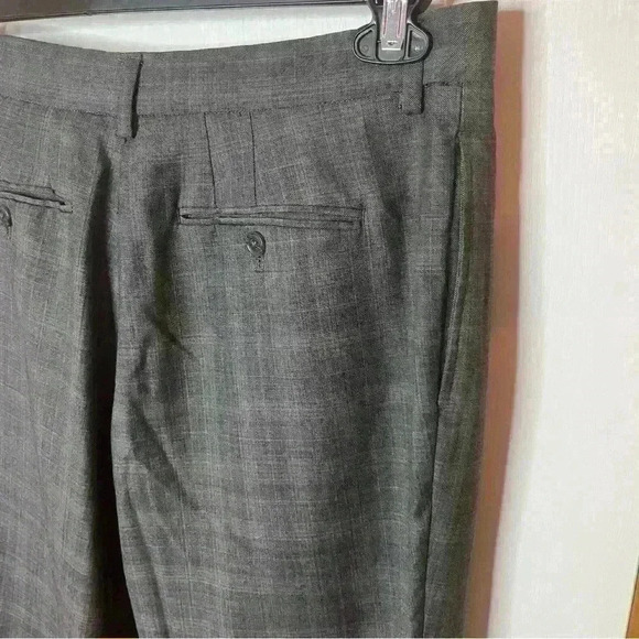 Tommy Hilfiger Trouser Dress Pant Men 36x31 Dark Gray Straight Slacks 100% Wool - Picture 9 of 9